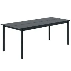 Muuto Linear Steel Table 200 X 75 Cm, Black