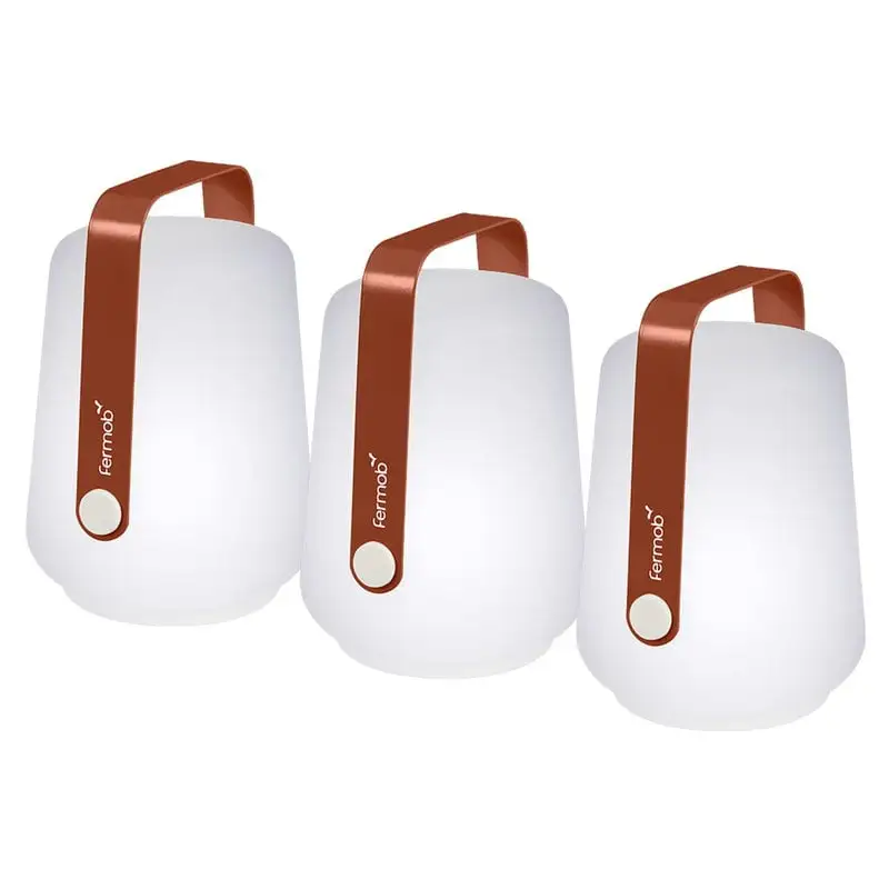Fermob Balad Lamp 12 Cm, Set Of 3, Red Ochre 3 Fermob Balad Lamp 12 Cm, Set Of 3, Red Ochre