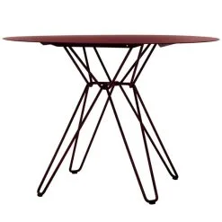 Massproductions Tio Dining Table, 100 Cm, Burgundy