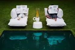 Fatboy Paletti Sofa, 2 Modules, Left, Mist -Outdoor textiles Sales 20 FATBOY Flamstastique Moodpicture AH WITH MODEL 043 C01 v2