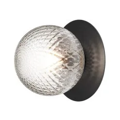 Nuura Liila 1 Outdoor Wall/ceiling Lamp, Black - Optic Clear