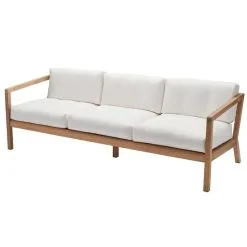 Skagerak Virkelyst 3-seater Sofa, Teak - White