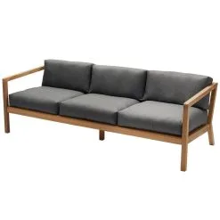 Skagerak Virkelyst 3-seater Sofa, Teak - Charcoal