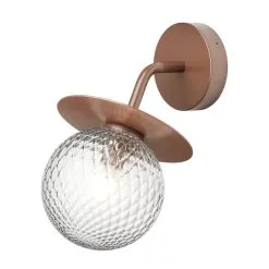 Nuura Liila Outdoor Wall Lamp, Dark Bronze - Optic Clear