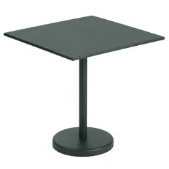 Muuto Linear Steel Café Table 70 X 70 Cm, Dark Green