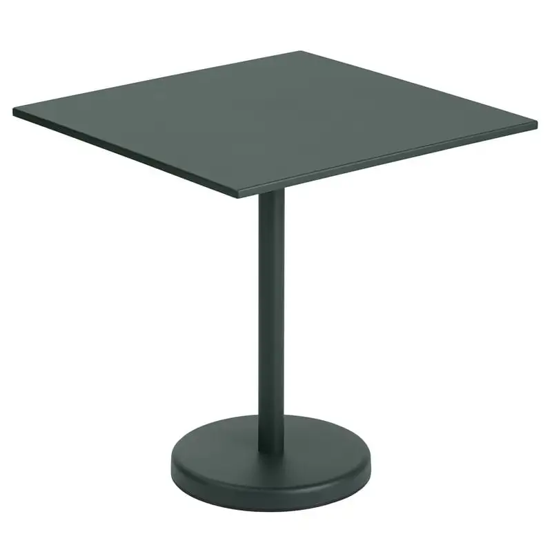 Muuto Linear Steel Café Table 70 X 70 Cm, Dark Green 3 Muuto Linear Steel Café Table 70 X 70 Cm, Dark Green