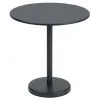 Muuto Linear Steel Café Table, Round, 70 Cm, Black