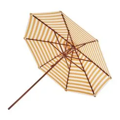Skagerak Messina Parasol ø 270 Cm, Striped, Gold - White
