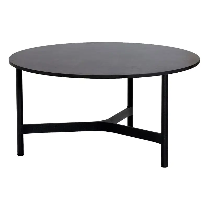Cane-line Twist Coffee Table, Diam. 90 Cm, Lava Grey - Fossil Black 3 Cane-line Twist Coffee Table, Diam. 90 Cm, Lava Grey - Fossil Black