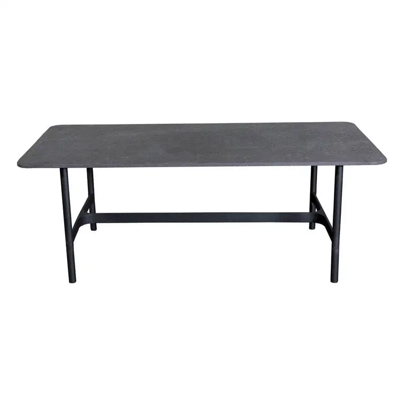 Cane-line Twist Coffee Table, 120 X 60 Cm, Lava Grey - Fossil Black 4 Cane-line Twist Coffee Table, 120 X 60 Cm, Lava Grey - Fossil Black - Image 2
