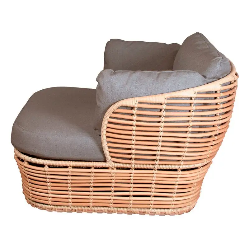 Cane-line Basket Lounge Chair, Natural - Taupe 6 Cane-line Basket Lounge Chair, Natural - Taupe - Image 4