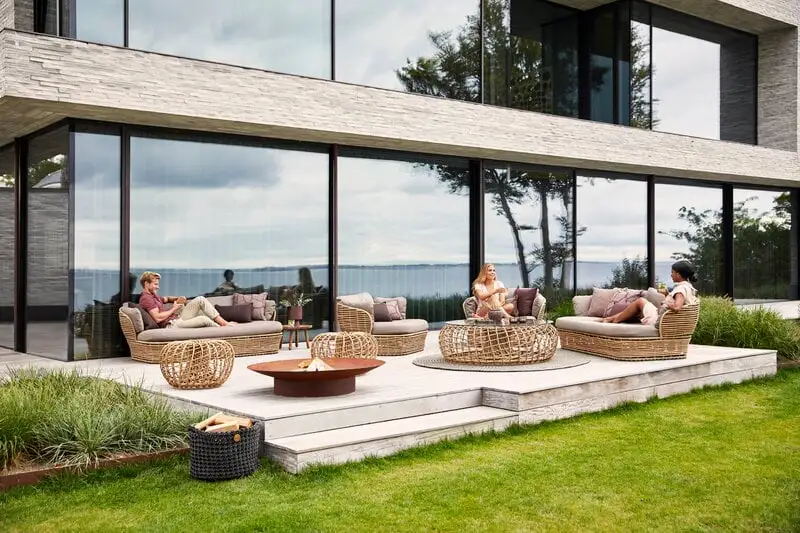 Cane-line Basket 2-seater Sofa, Natural - Taupe 8 Cane-line Basket 2-seater Sofa, Natural - Taupe - Image 6