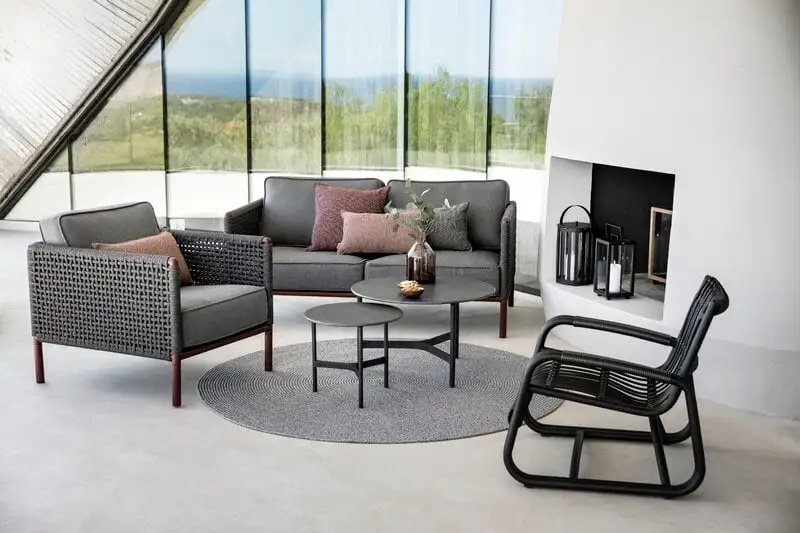 Cane-line Curve Lounge Chair, Lava Grey 7 Cane-line Curve Lounge Chair, Lava Grey - Image 5