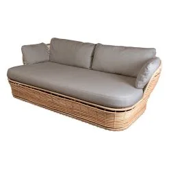 Cane-line Basket 2-seater Sofa, Natural - Taupe
