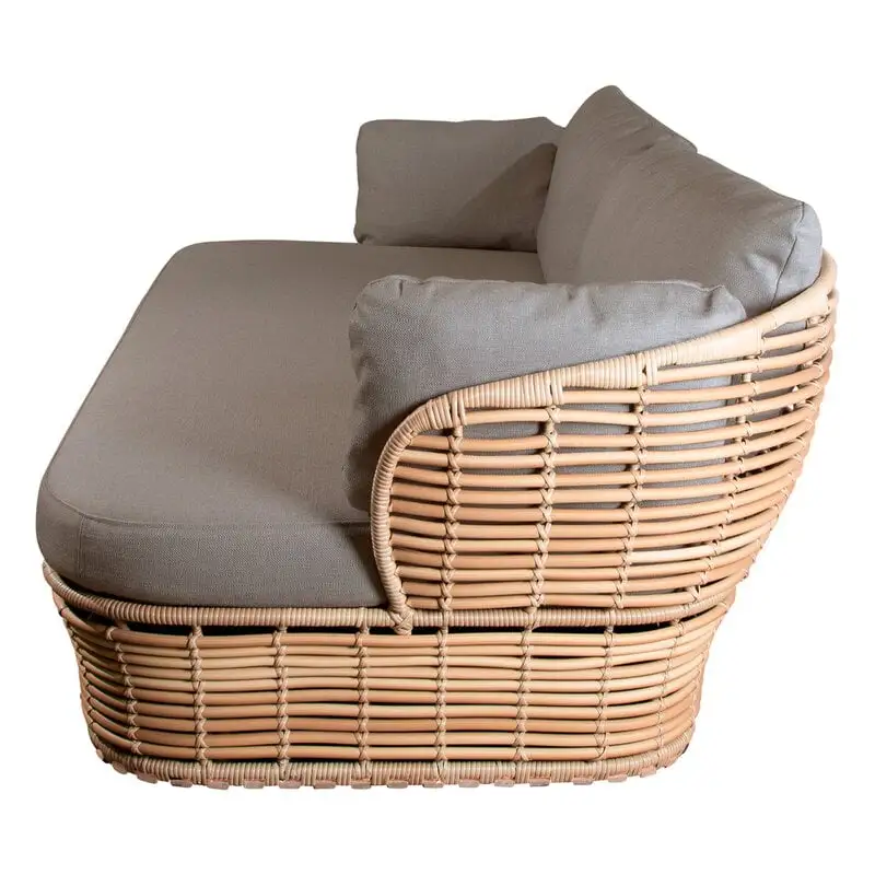 Cane-line Basket 2-seater Sofa, Natural - Taupe 4 Cane-line Basket 2-seater Sofa, Natural - Taupe - Image 2