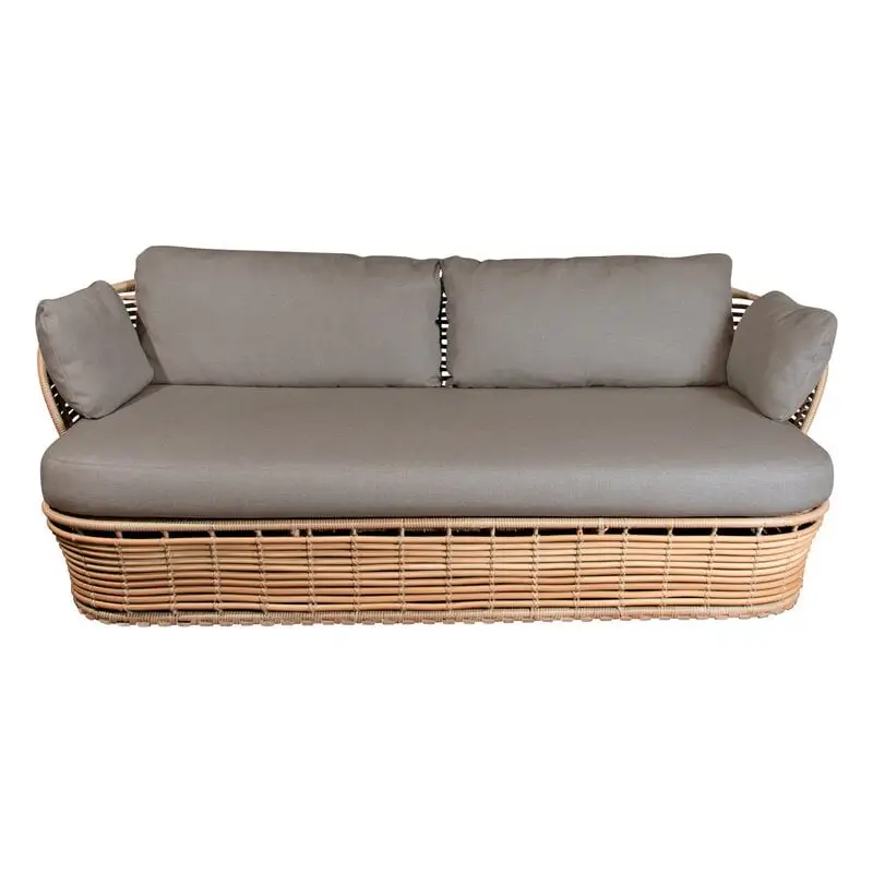 Cane-line Basket 2-seater Sofa, Natural - Taupe 6 Cane-line Basket 2-seater Sofa, Natural - Taupe - Image 4