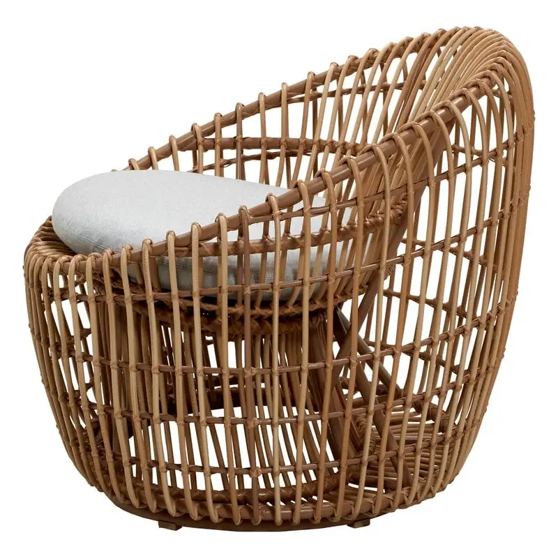Cane-line Nest Round Chair, Natural - Light Grey 4 Cane-line Nest Round Chair, Natural - Light Grey - Image 2