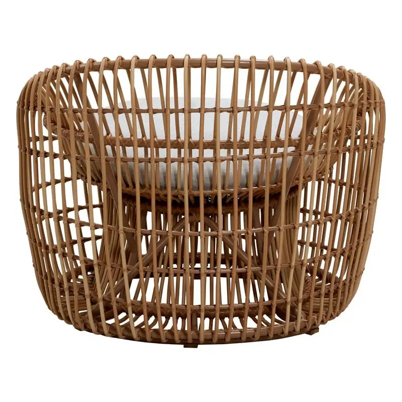 Cane-line Nest Round Chair, Natural - Light Grey 5 Cane-line Nest Round Chair, Natural - Light Grey - Image 3