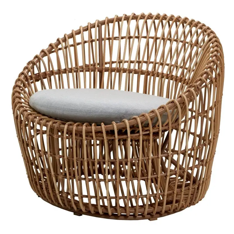 Cane-line Nest Round Chair, Natural - Light Grey 3 Cane-line Nest Round Chair, Natural - Light Grey
