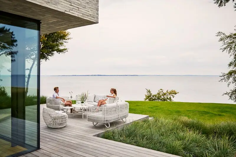 Cane-line Nest Round Chair, White 5 Cane-line Nest Round Chair, White - Image 3