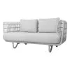 Cane-line Nest 2-seater Sofa, White -Outdoor textiles Sales 57522WSW