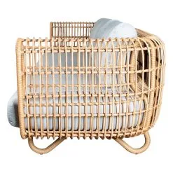 Cane-line Nest 3-seater Sofa, Natural - Light Grey -Outdoor textiles Sales 57523USL 1