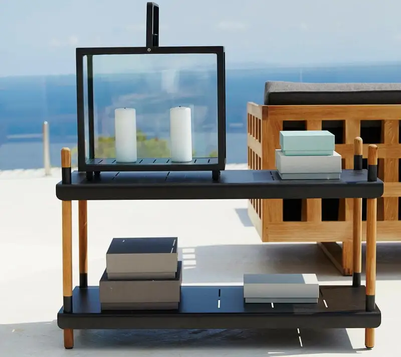 Cane-line Lighthouse Lantern, Rectangular, Dark Grey 4 Cane-line Lighthouse Lantern, Rectangular, Dark Grey - Image 2