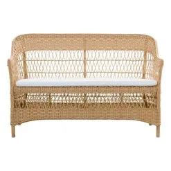 Sika-Design Charlot 2-seater Sofa, Natural - White -Outdoor textiles Sales 9290U Charlot cushion front