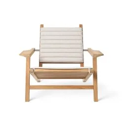 Carl Hansen & Søn AH603 Outdoor Deck Chair, Teak -Outdoor textiles Sales AH603 teak untreated CU agoralisolifeoat front 2