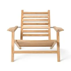 Carl Hansen & Søn AH603 Outdoor Deck Chair, Teak -Outdoor textiles Sales AH603 teak untreated front