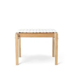 Carl Hansen & Søn AH901 Outdoor Side Table/stool, 59,5 X 48,5 Cm, Teak -Outdoor textiles Sales AH911 teak untreated CU agoralisolifeoat front 1