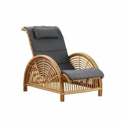 Sika-Design Paris Lounge Chair, Natural Rattan -Outdoor textiles Sales AJ 11 SU Paris A665 Neck