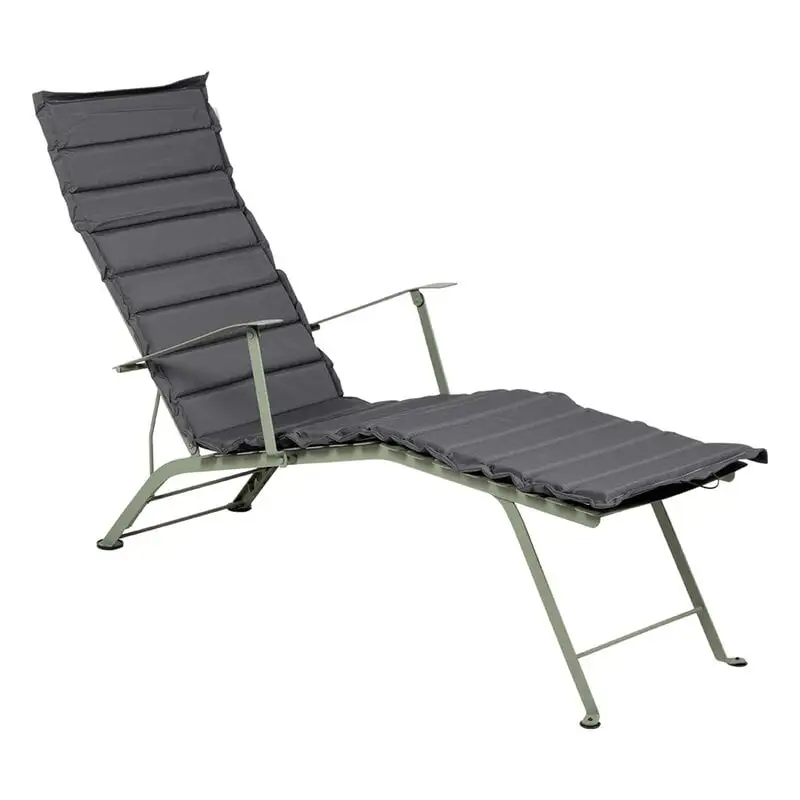Fermob Bistro Metal Basics Chaise Longue Seat Cushion, Midnight Grey 4 Fermob Bistro Metal Basics Chaise Longue Seat Cushion, Midnight Grey - Image 2
