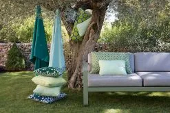 Fermob Bellevie 2-seater Sofa, Cactus - Flannel Grey -Outdoor textiles Sales BELEVIE CACTUS ACCESSOIRES MONTELIMAR ALBUM2021 AURELIE LECUYER