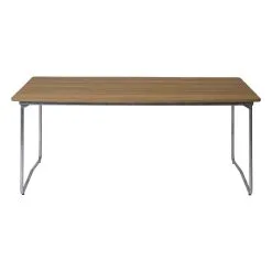 Grythyttan Stålmöbler Table B31, 170 X 92 Cm, Galvanized Steel - Oiled Oak