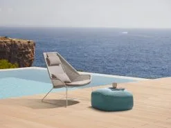 Cane-line Breeze Highback Chair, White Grey 12 Cane-line Breeze Highback Chair, White Grey -Outdoor textiles Sales Breeze highback chair white grey Divine footstool 1