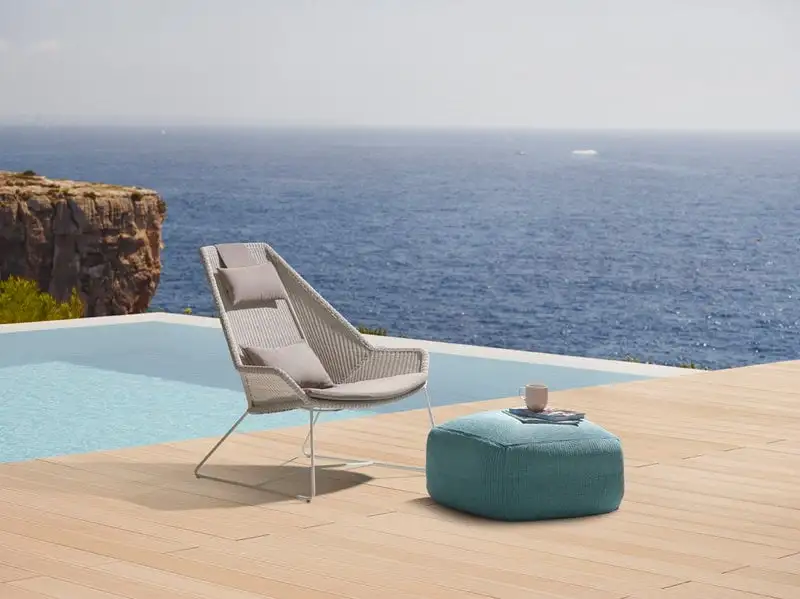 Cane-line Breeze Highback Chair, White Grey 7 Cane-line Breeze Highback Chair, White Grey - Image 5