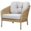 Cane-line Ocean Lounge Chair, Large, Natural - White Grey -Outdoor textiles Sales CL5437FU 5437Y104