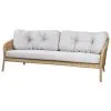 Cane-line Ocean 3-seater Sofa, Large, Natural - White Grey -Outdoor textiles Sales CL5537FU 5537Y104 2