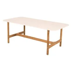 Cane-line Twist Coffee Table, 120 X 60 Cm, Teak - Travertine Look