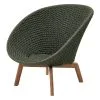 Cane-line Peacock Lounge Chair, Teak - Dark Green -Outdoor textiles Sales Cane Line 5458RODGRMT ee