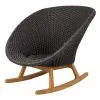 Cane-line Peacock Rocking Chair, Teak - Dark Grey -Outdoor textiles Sales Cane Line 5458RODGTRC ee