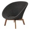 Cane-line Peacock Lounge Chair, Teak - Dark Grey 1 Cane-line Peacock Lounge Chair, Teak - Dark Grey -Outdoor textiles Sales Cane Line 5458RODGT 06 ee
