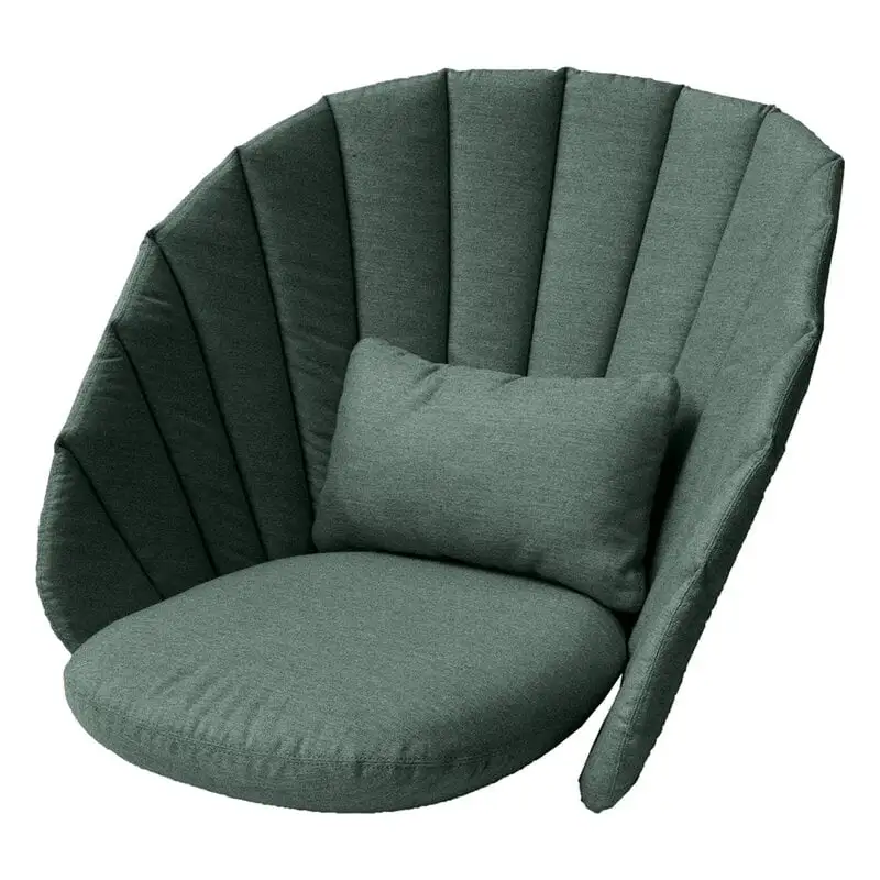 Cane-line Peacock Lounge Chair Cushion Set, Dark Green 3 Cane-line Peacock Lounge Chair Cushion Set, Dark Green