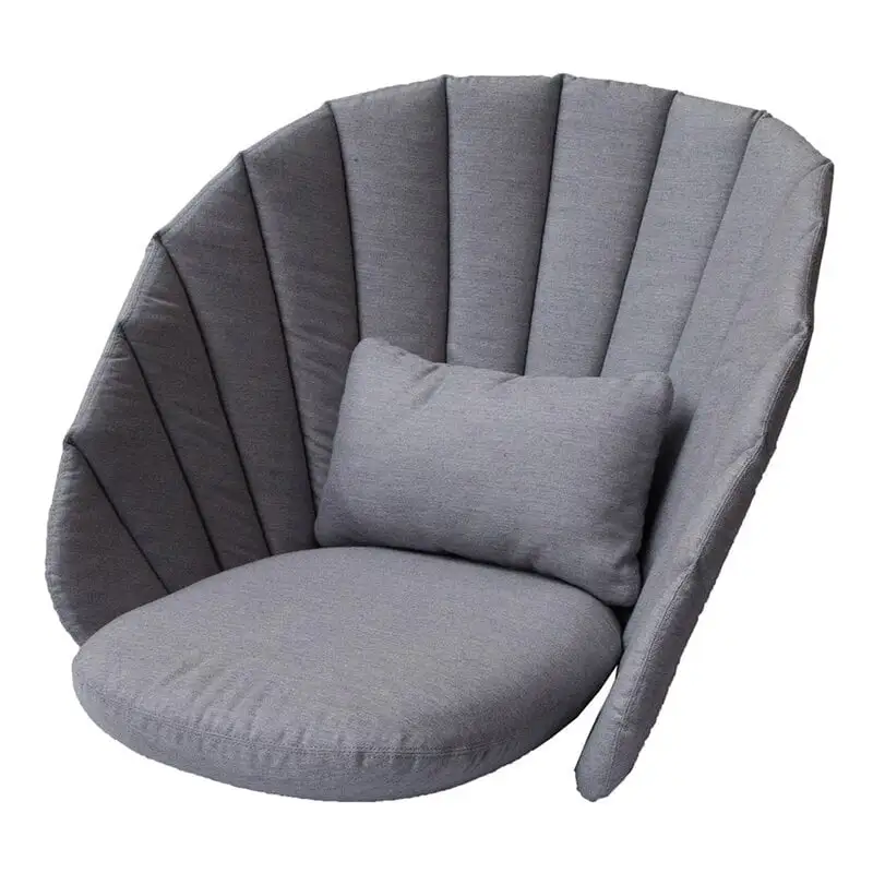 Cane-line Peacock Lounge Chair Cushion Set, Grey 3 Cane-line Peacock Lounge Chair Cushion Set, Grey