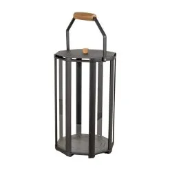 Cane-line Lightlux Lantern With Teak Handle, S, Lava Grey