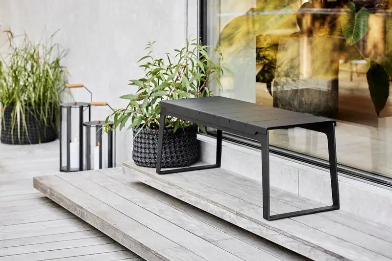 Cane-line Lightlux Lantern With Teak Handle, L, Lava Grey 4 Cane-line Lightlux Lantern With Teak Handle, L, Lava Grey - Image 2