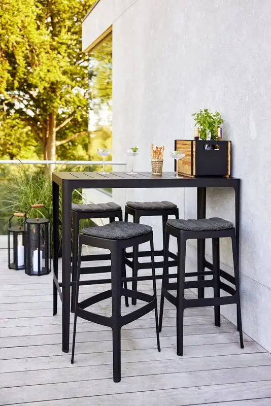 Cane-line Lightlux Lantern With Teak Handle, L, Lava Grey 6 Cane-line Lightlux Lantern With Teak Handle, L, Lava Grey - Image 4