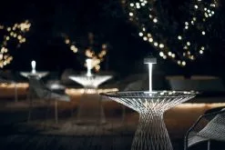 Emu Heaven Table 120 Cm, Matt White, Glass Top -Outdoor textiles Sales EMU Catalogo2020 Pag176 Heaven Luciole