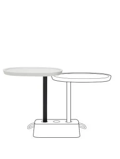 Fatboy Brick's Buddy Extra Table, Light Grey -Outdoor textiles Sales FATBOY Brick s buddy light grey packshot 01
